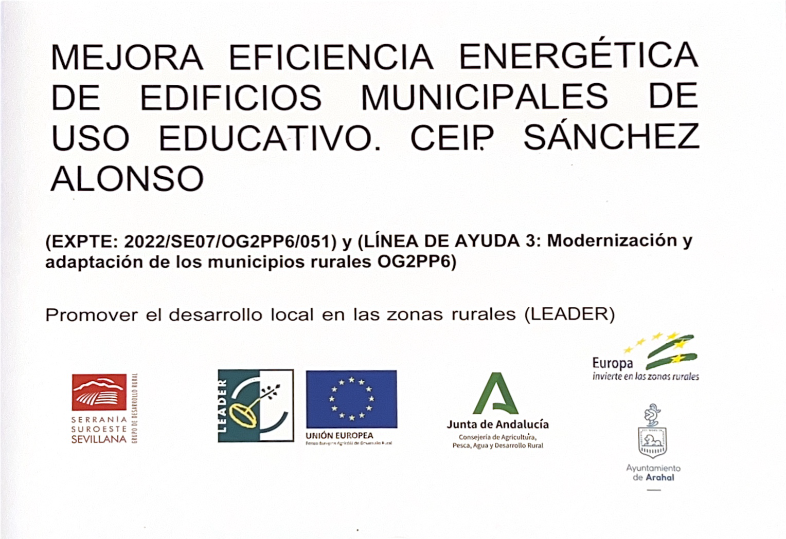 Placa justificativa Programa Europeo Sa¿nchez Alonso